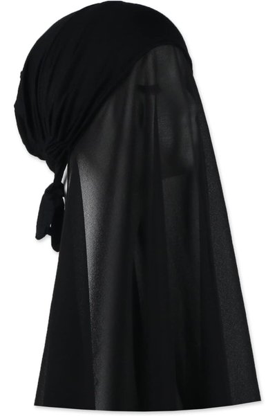 Generic Instant Chiffon Hijab with Tie Back Under Cap Solid Color Soft Chiffo...