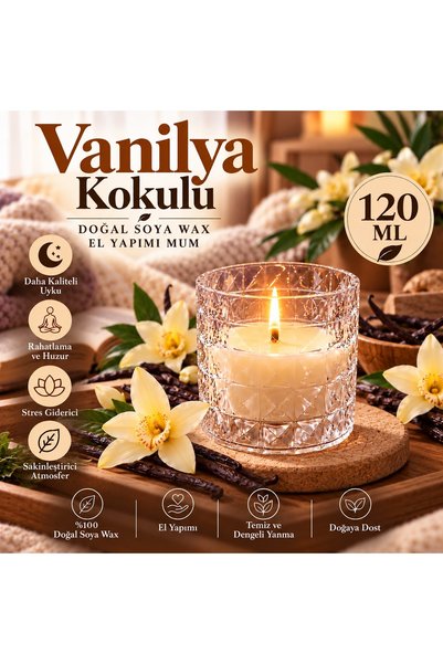 shop Lavanta Kokulu Mum - %100 Soya Mumu Aromaterapi Bardak Mum - 120 cc