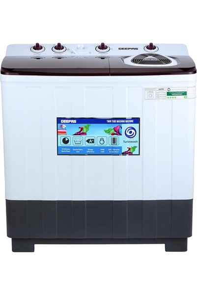 Geepas Washing Machine Model GSWM18049 Top Load, 13.0 kg Capacity, White, wit...
