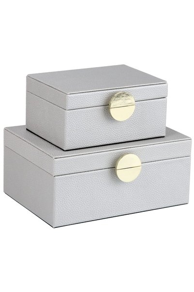 HofferRuffer Faux Leather Jewelry Boxes, Decorative Boxes Storage Accessory O...