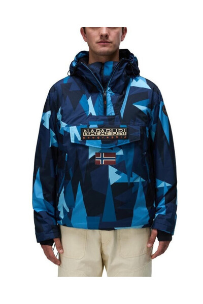Napapijri Unisex Rainforest Next Aop 1 Μπουφάν Μπλε NP0A8AHX-FXD1