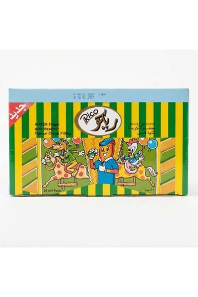 Rico Wafer Fingers Box filled with Hazelnut Cream - 24 pieces