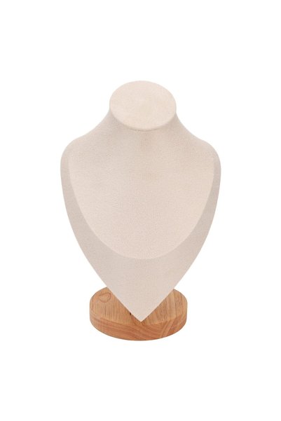 Zudoo Necklace Display, Wooden Necklace Chain Jewelry Bust Display Holder Sta...