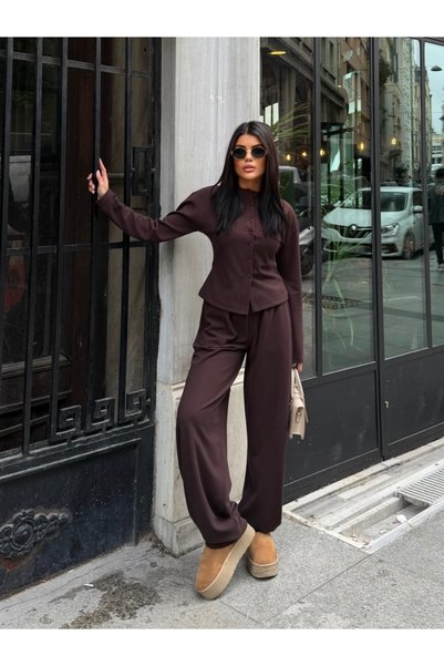 LE CARAMBOLE Set din două piese pentru femei din țesătură de tricot brioche d...