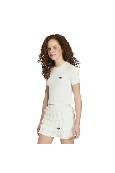 adidas تي شيرت للأطفال، موديل KNT 3STRIPE TEE، رقم المنتج KR3925.