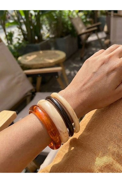 Take Two By Styli Set of 4 - Resin Bangle Bracelets