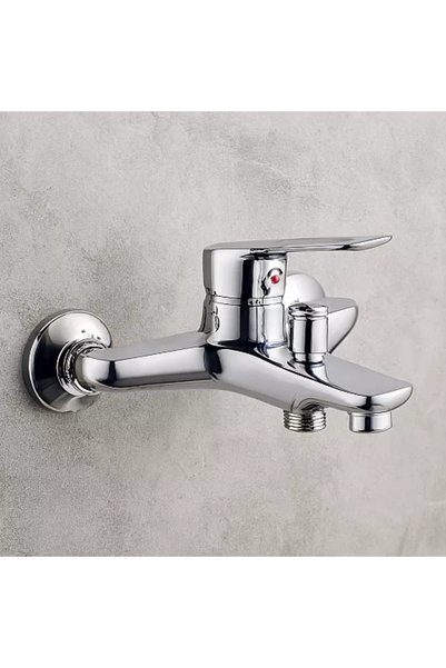 Generic Brand Zinc Shower Mixer with Speaker Rectangular Chrome Set