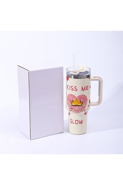 Generic 40oz 304 Stainless Insulated Straw Tumbler with Handle, Large Capacit...