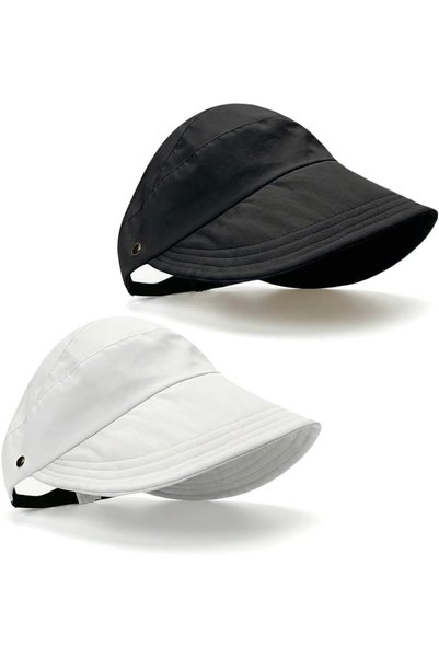 Generic Women Wide Brim Sun Hat for UV Protection with Breathable Hollow Top ...