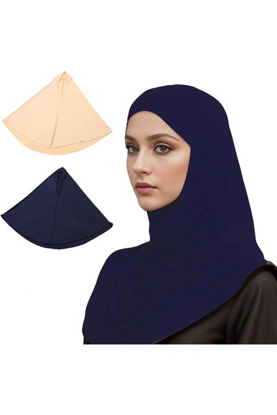 Generic 2PCS Women Fashion Muslim Turban Hat And Shawl Integrated Breathable ...