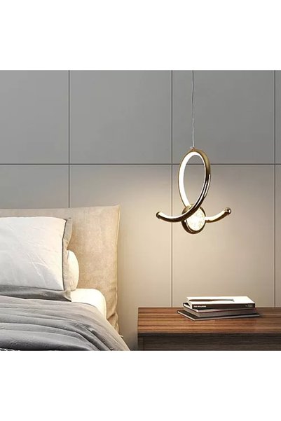 Generic Brand Modern gold-colored pendant light with 3 lights, 25 watts each