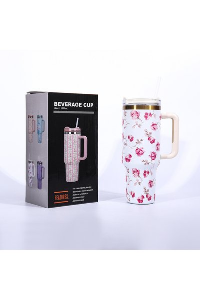 Generic 40oz 304 Stainless Steel Insulated Straw Tumbler with Handle, Double ...