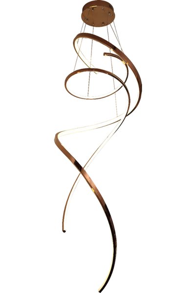 Generic Brand Najaf Modern Spiral Golden Lighting 3 Lights 65W 1300*450mm