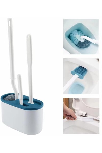 Generic Toilet brush and suit with ventilation frame, 1 S-shaped toilet brush...
