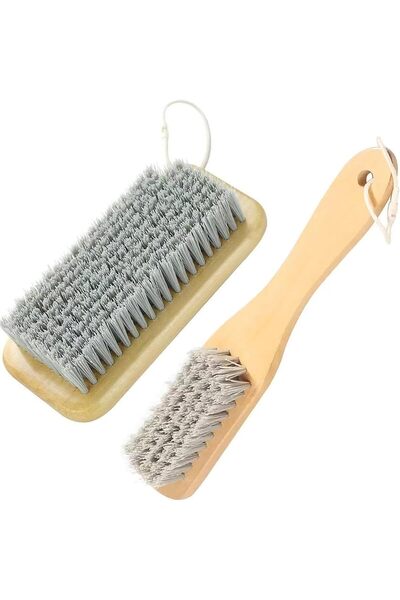 Generic 2 Pcs Cleaning Brush, Soft Bristle Wood Handle Scrubbing Brushes for ...