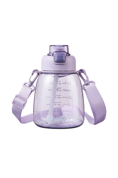 Generic Large Kids Plastic Straw Water Bottle, Heat-Resistant BPA-Free, Porta...