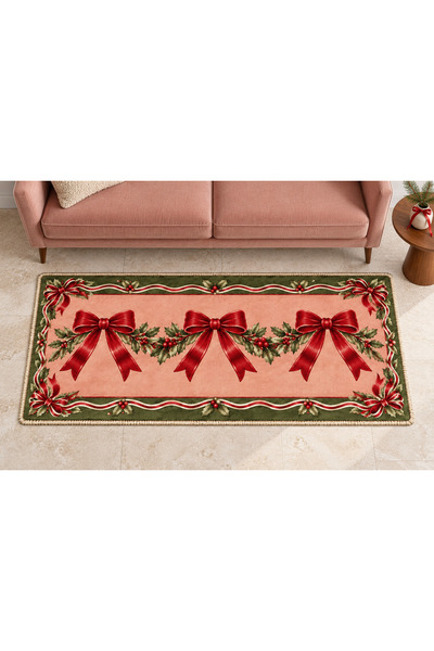 Rugs Modern Halı ETA New Year's-Themed Patterned Woven Woven-Back Rug eta4484