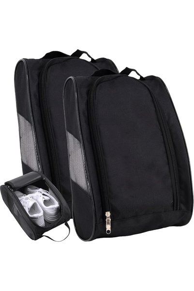 Generic Smell Proof Shoe Bag 2 Pack, Zippered Cleat Carrier for Golf Soccer