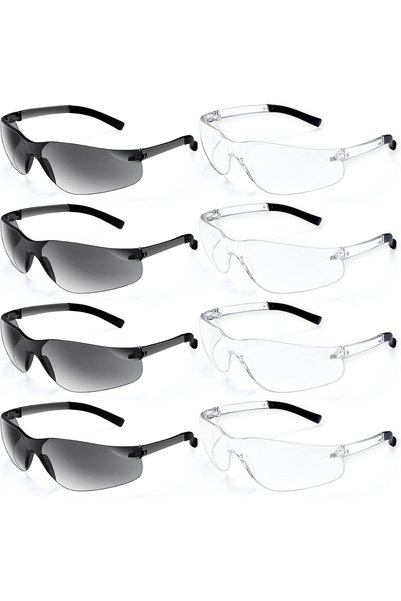 Generic 8Pcs Safety Glasses, Protective Eyewear for Men Women, ANSI Z87.1 Eye...