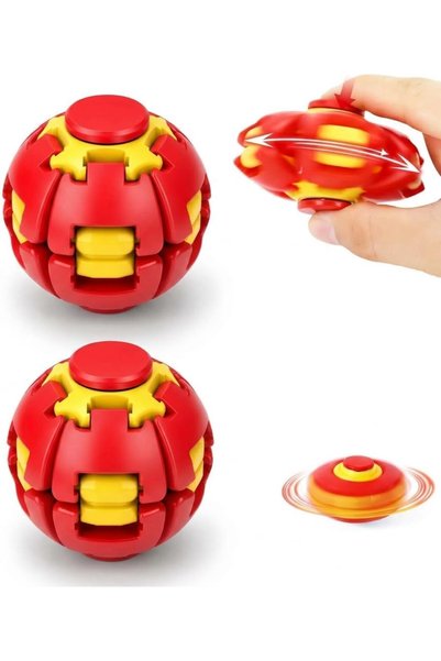 Generic 2PCS 3D Printed Spiral Stress Relief Toy Press-Action Tomato