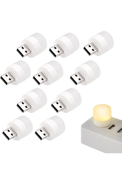 Generic مصباح ليلي يعمل بمنفذ USB، 10 مصابيح LED صغيرة، مصباح USB لغرفة النوم...