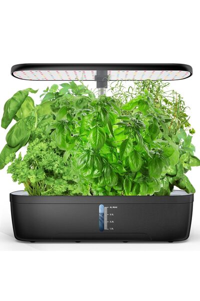 KASTWAVE Smart Indoor Herb Garden Kit - Hydroponics System with 12 Pods, LED ...