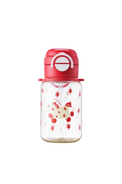 Generic Kids Straw Water Bottle, BPA-Free Plastic, Shatterproof Leak-Proof wi...