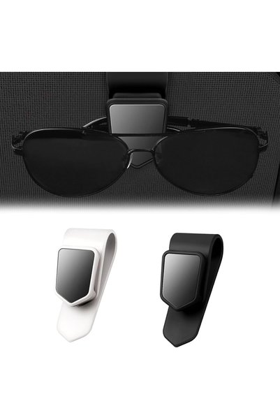 Generic 2pcs Car Visor Sunglasses Holders, Multi-functional Car Glasses Holde...