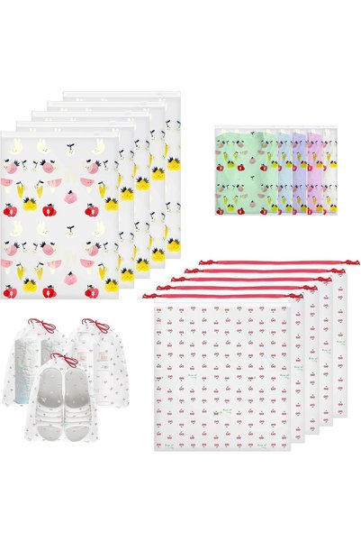 Generic 20-Pack Travel Ziplock Bags - Waterproof Drawstring Organizer Pouches...