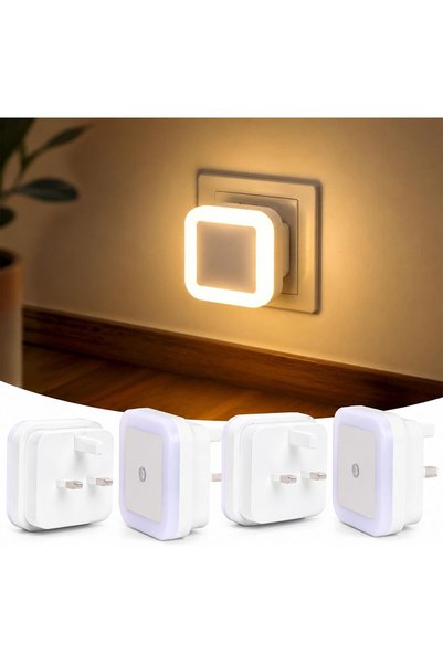 Generic SHAWSOON 4Pcs Night Light, ضوء الليل, Warm LED Nightlight, Wall-Mount...