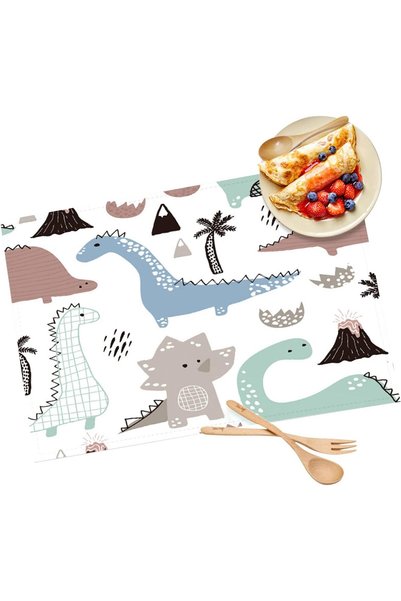 Generic Kids Waterproof Placemats - Cute Cartoon Dinosaur Table Mat 13.8 × 9....