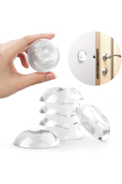 Generic Wall Protector, 6Pcs Washable Silicon Wall Door Handle Stopper with S...