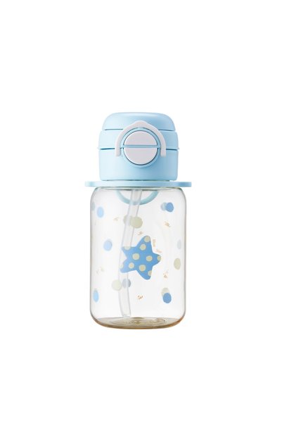 Generic Kids Straw Water Bottle, BPA-Free Plastic, Shatterproof Leak-Proof wi...