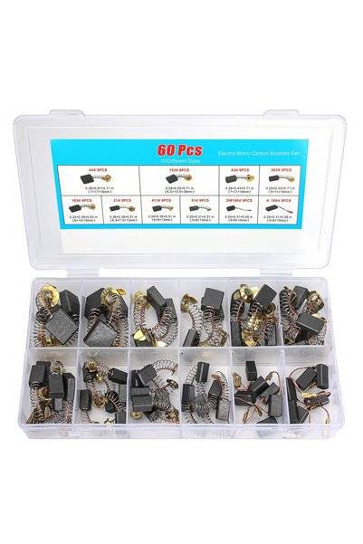 Generic 60Pcs Electric Motor Carbon Brushes Set, 10 Different Sizes Graphite ...