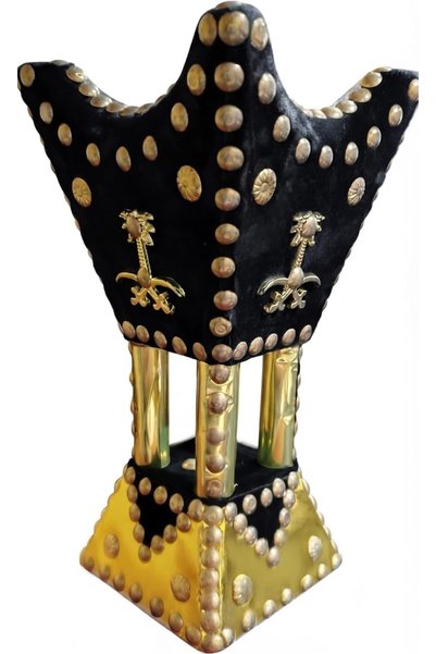 Generic Wooden Velvet Covered Incense Burner for Oud and Bakhoor, 22 cm Heigh...
