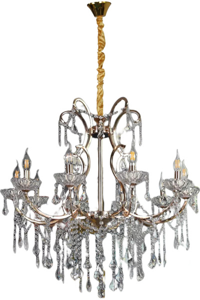 Generic Brand Najaf Modern Candlestick Gold + Transparent E14*10