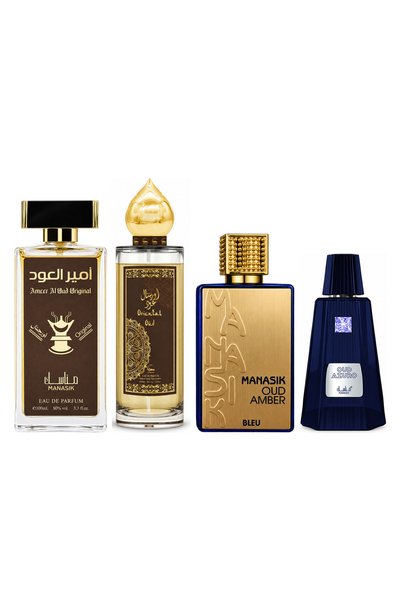 MANASIK Set 4 Manasik, Ameer al Oud Original + Oriental Oud + Oud Amber Bleu ...