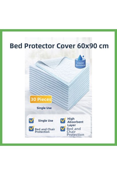 TheGencoo Bedspread 60x90 cm, 30-Pack, Disposable, Liquid-Proof Patient Pads ...