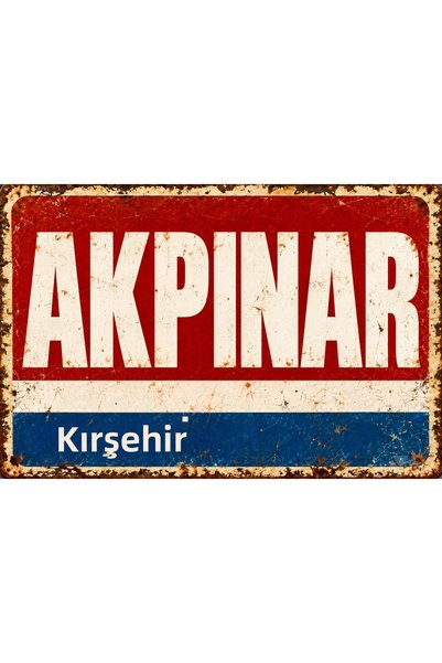 Lucena Akpınar Kırşehir Tablou de perete retro vintage din metal, cu design î...