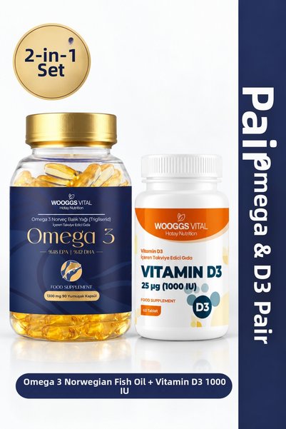 Hotay Nutrition Wooggs Vital Omega-3 Norwegian Fish Oil 90 Capsules + Vitamin...
