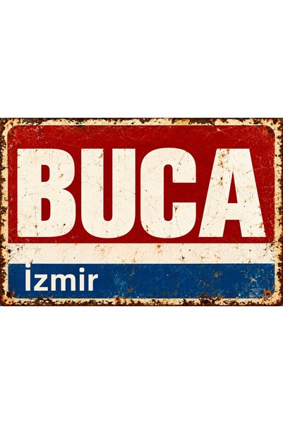Lucena Buca, Izmir – Tablou decorativ de perete din metal în stil retro-vinta...