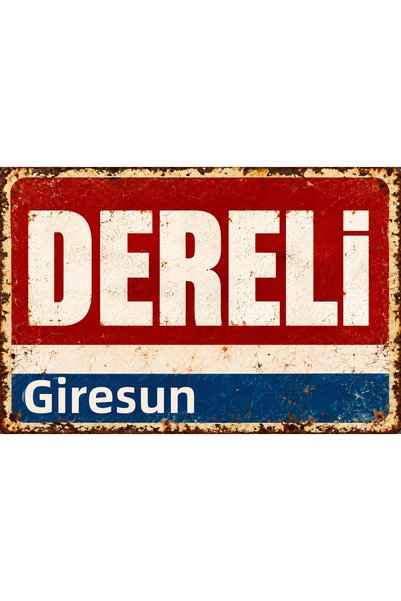 Lucena Dereli Giresun – Placă metalică decorativă de perete în stil retro-vin...