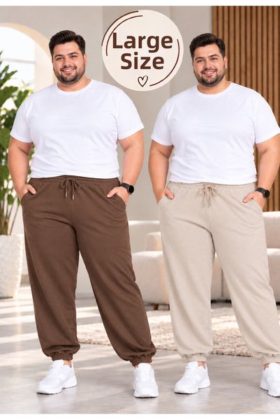 DAXİS Sportwear Company 2-PIECE VALUE PACK MEN'S ELASTICATED HEM PLUS-SIZE SW...