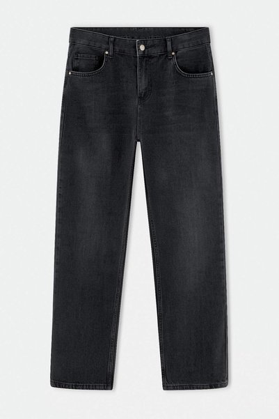 Trendyol Collection Black 100% Cotton Special Washed Pipe Leg Baggy Fit Men's...