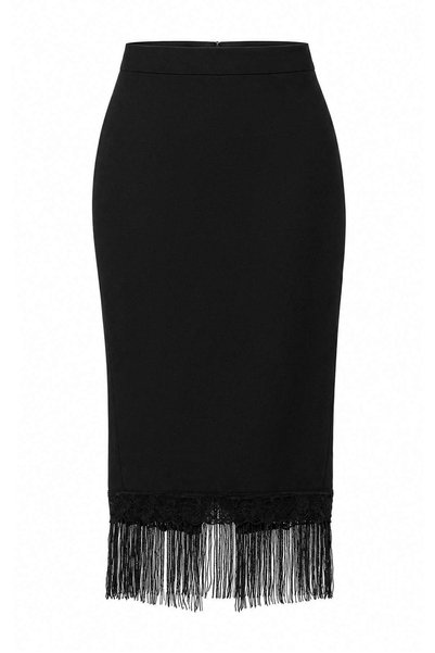 Trendyol Collection Black Plain Midi Skirt Tpraw27Et00014