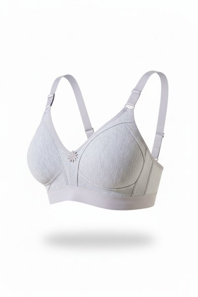 Ebru Sutien din bumbac pieptănat cu elastic lat, fără sârmă