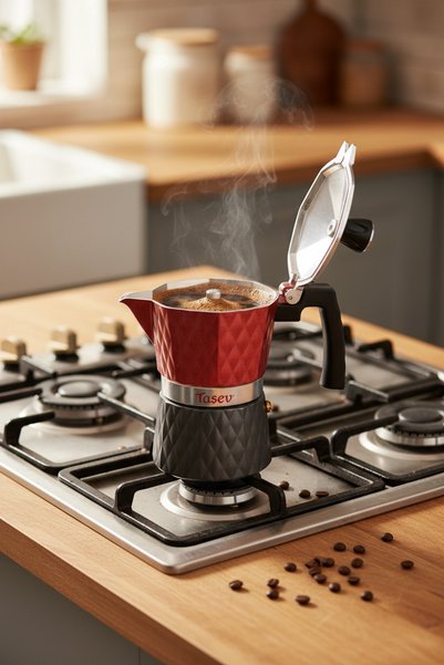 Bambum Taşev TT1204 Diamante Moka Pot 3 Fincan