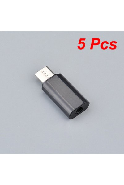 Choice 5PCS-Black 3.5mm Female to Type C Male Adapter For Xiaomi Huawei POCO ...