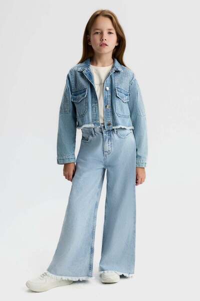 Generic Brand Brazil girl's denim jacket - blue