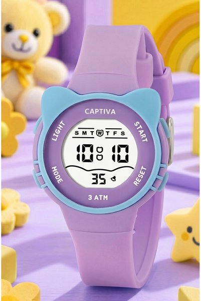 captiva Digital 30 Meters Water Resistant Lighted Alarm Children's Watch with...
